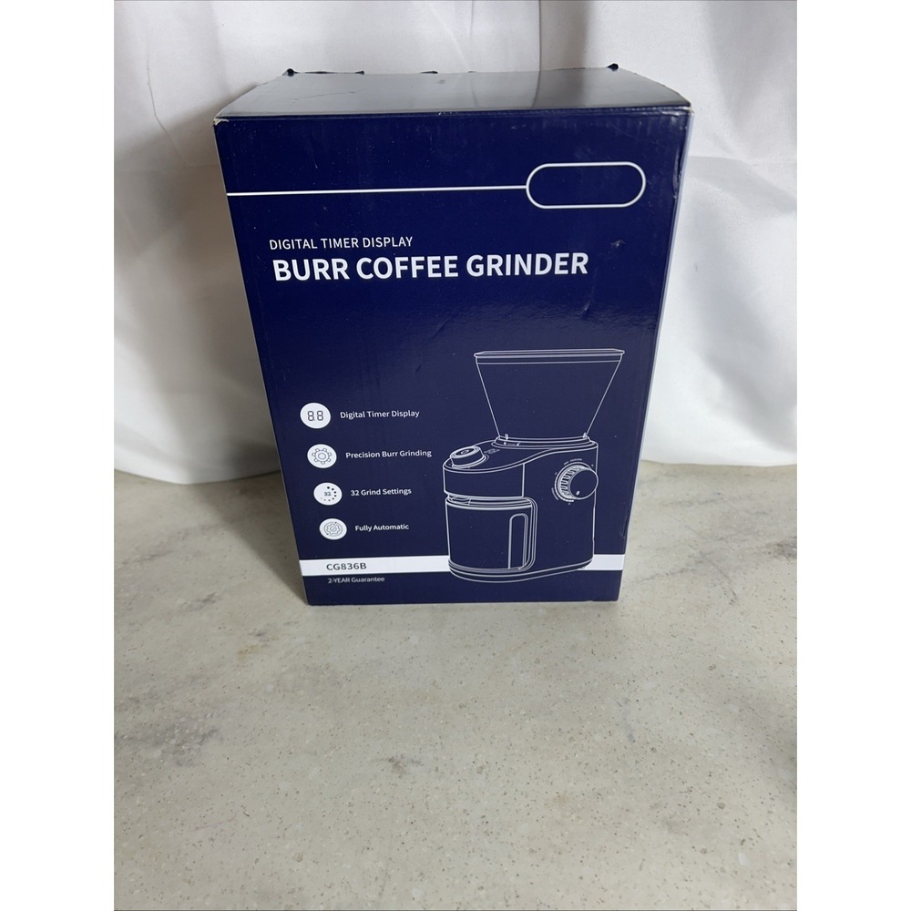 Burr Coffee Grinder With Digital Timer Display